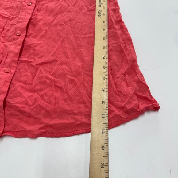 Jacqueline De Yong‎ Dress Womens 34 X Small Pink Rose Of Sharon Mini Button Down - Picture 10 of 11